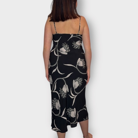 Joie “Marcenna” Black & White Floral, Midi Dress - Picture 4 of 5
